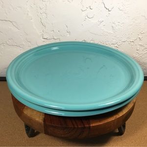 Fiesta Fiestaware Set of 2 Turquoise Bistro Dinner Plates